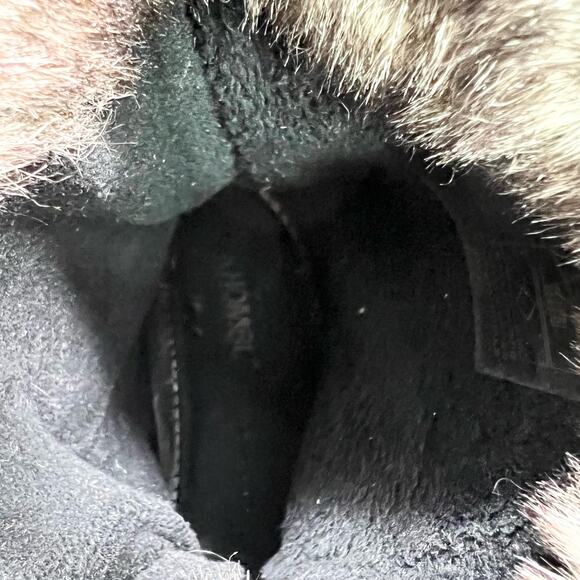 Khombu Womens The Slope Winter Snow Boots Black Suede Faux Fur Pull On Size 10 - Picture 8 of 11